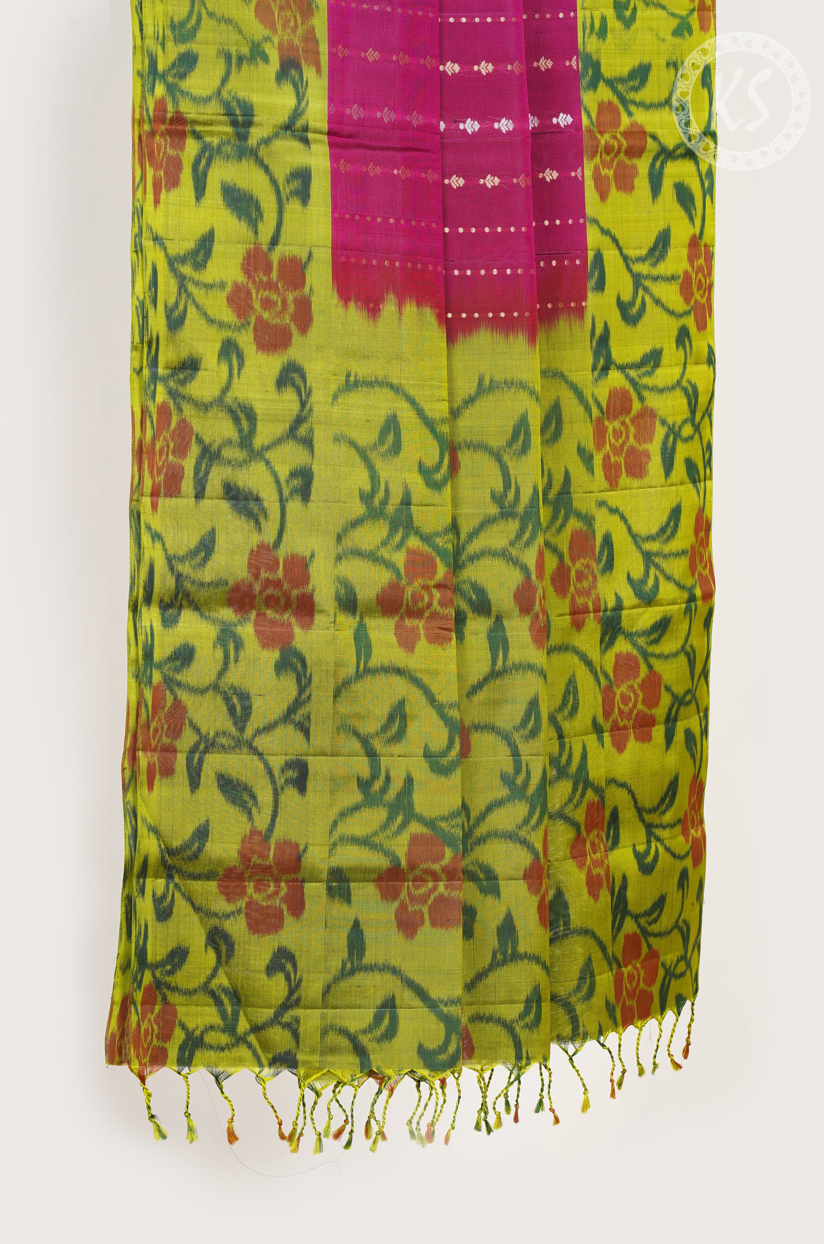 Purple Soft Silk Saree with Stripe & Butta