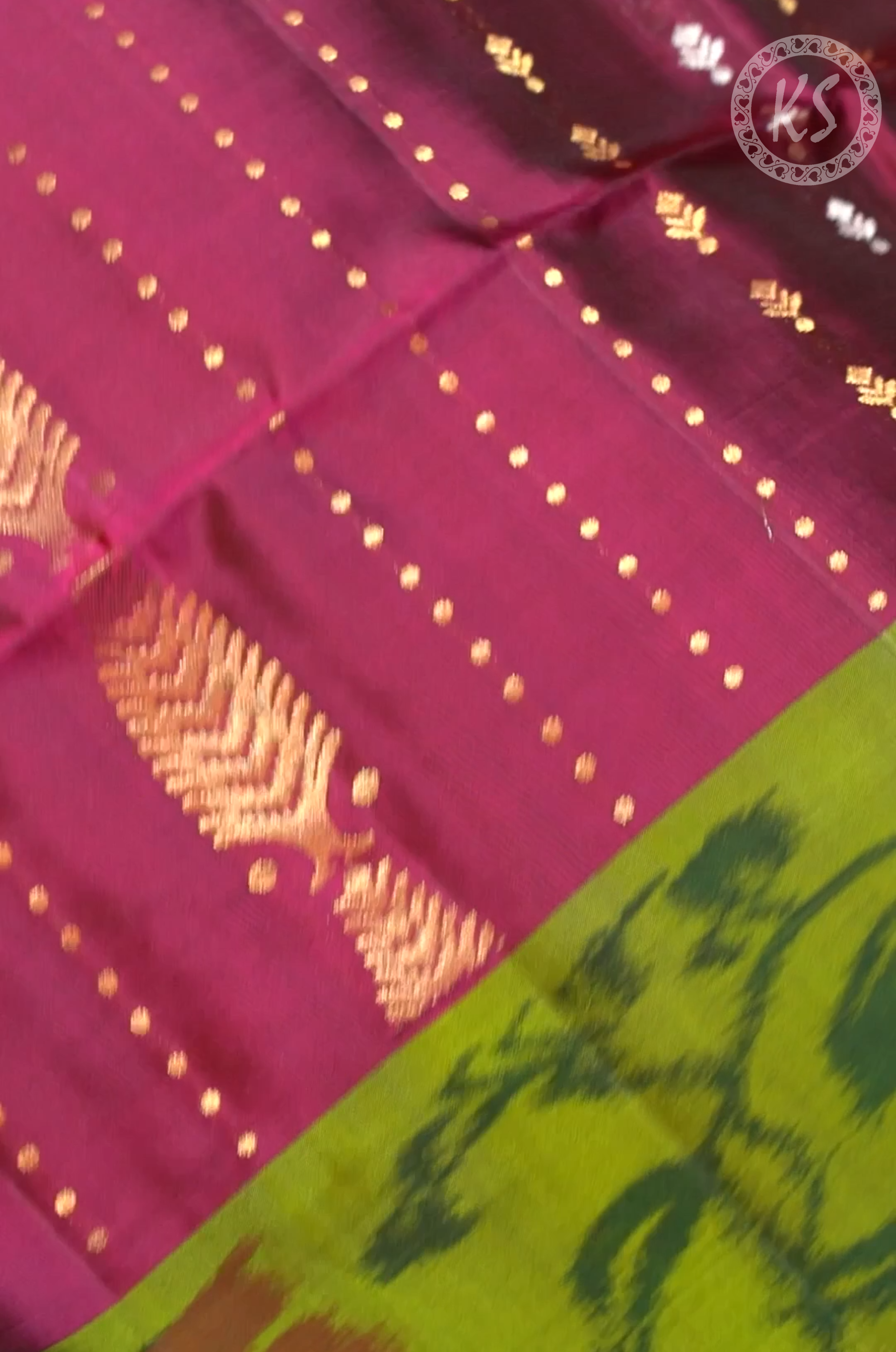 Purple Soft Silk Saree with Stripe & Butta