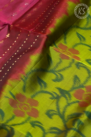 Purple Soft Silk Saree with Stripe & Butta