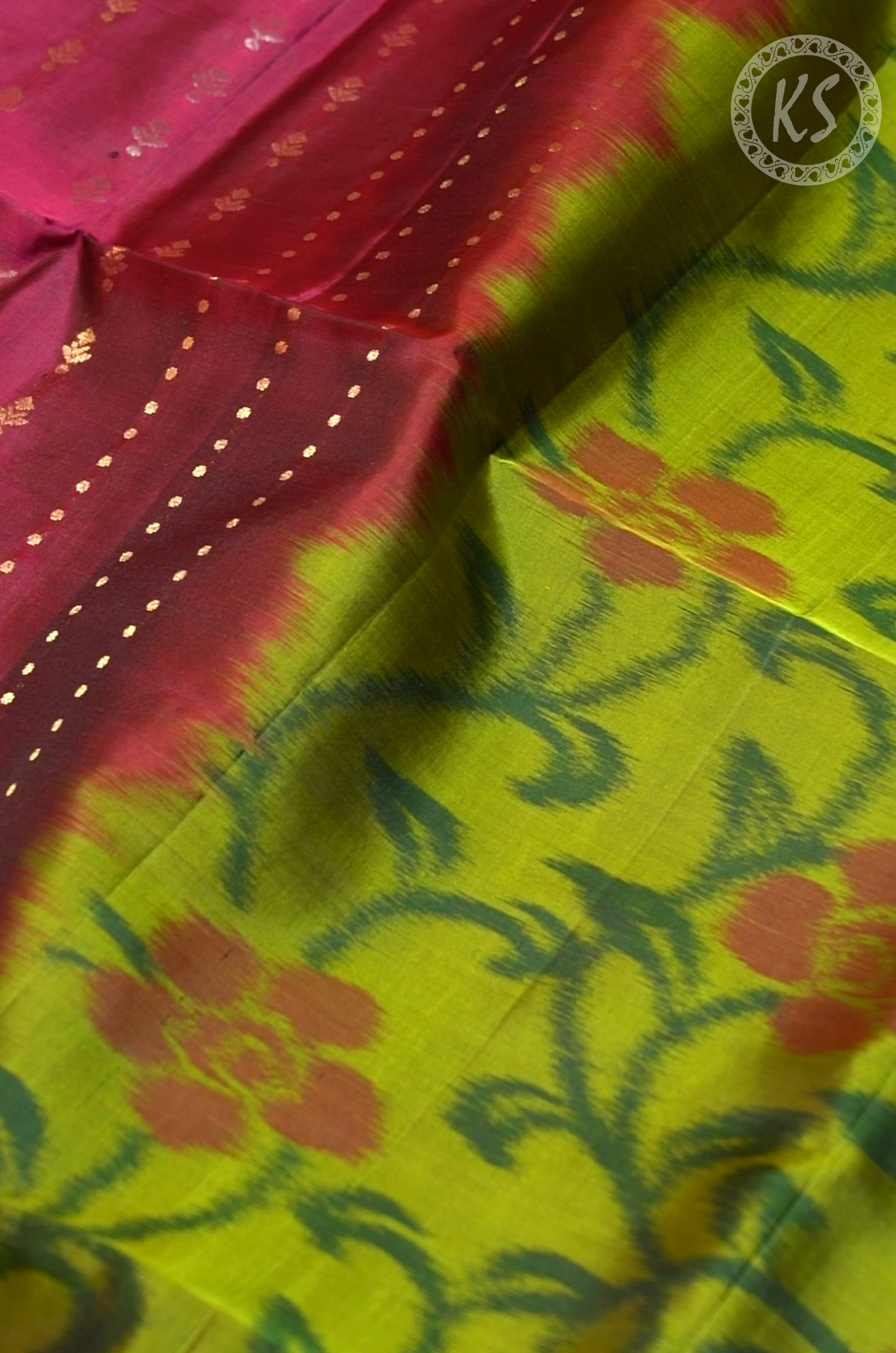 Purple Soft Silk Saree with Stripe & Butta
