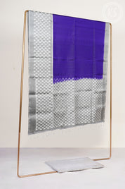 Royal Blue Stripe Soft Silk Saree