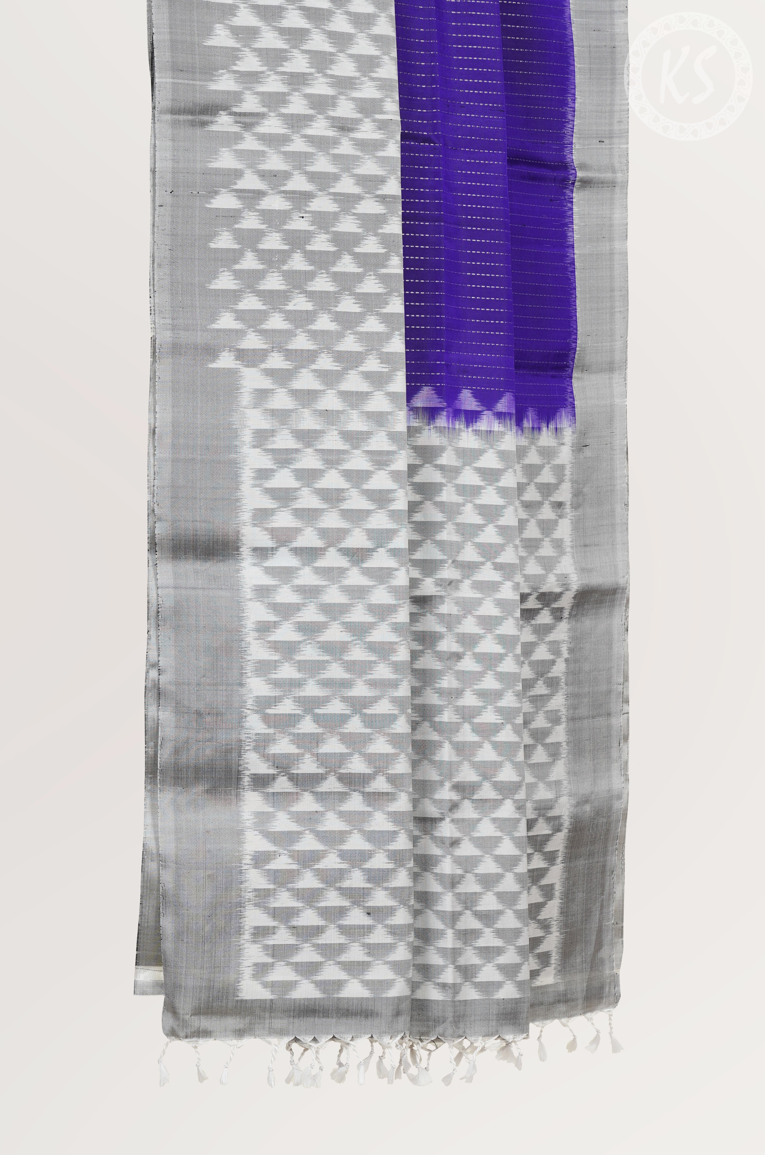 Royal Blue Stripe Soft Silk Saree