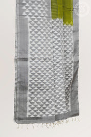 Olive Green Stripe Soft Silk Saree