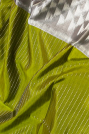 Olive Green Stripe Soft Silk Saree