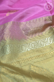 Pink Soft silk saree with Manga Butta