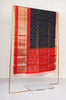 Black Pochampally Soft silk Saree