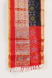 Black Pochampally Soft silk Saree