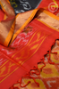 Black Pochampally Soft silk Saree