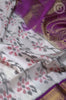 Off white Soft Silk Saree with Floral Butta