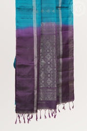 Ramar Blue Soft Silk Saree with Floral Butta