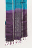 Ramar Blue Soft Silk Saree with Floral Butta