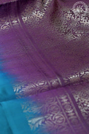 Ramar Blue Soft Silk Saree with Floral Butta