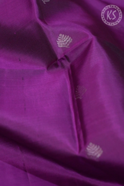 Purple Soft Silk Saree with Floral Butta