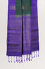 Dark Green Soft Silk Saree with Stripe & Mayil Butta