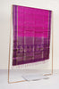 Dual tone Pink & Deep Purple Soft Silk Saree with Floral Butta