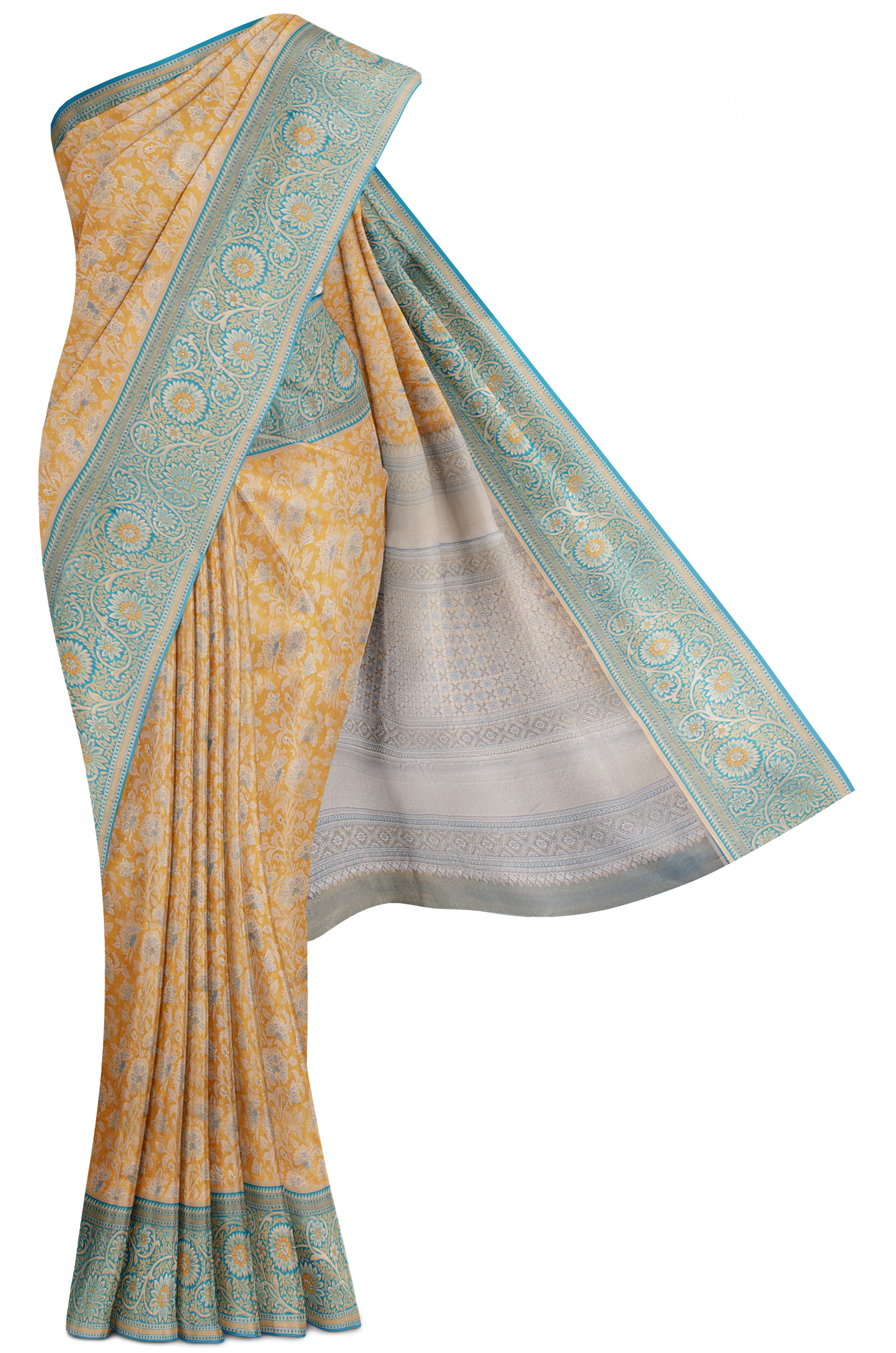 yellow-floral-tissue-silk-saree-with-meena-butta-b