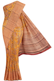 Yellow Tissue silk Saree