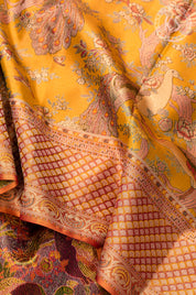 Yellow Tissue silk Saree