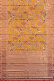 Yellow Tissue silk Saree