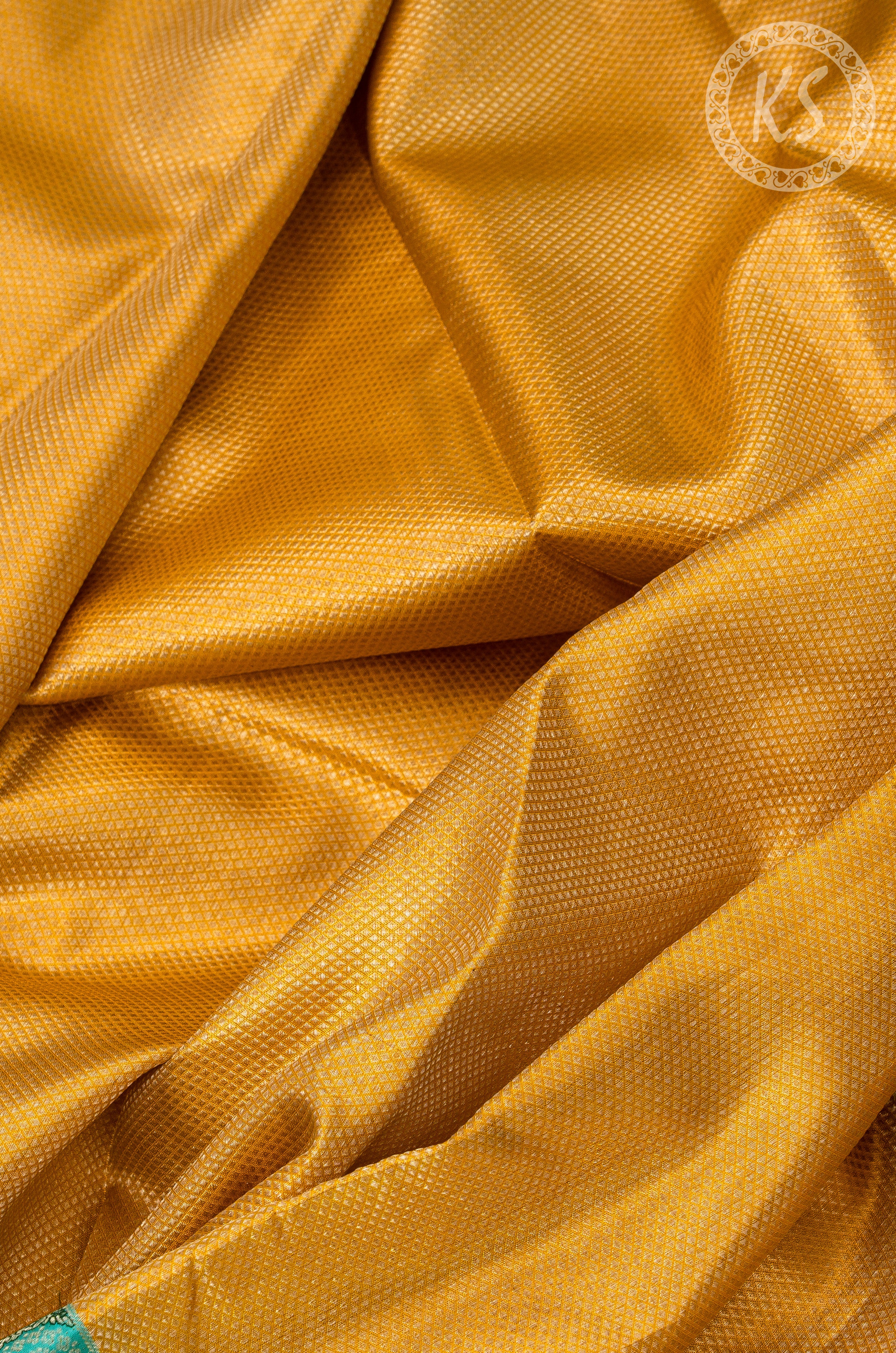 Gold Tissue Silk Saree with Checks