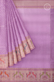 Lavendor Tissue Silk Saree with Diamond Butta