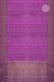 Violet Tussar Saree with Printed Blouse