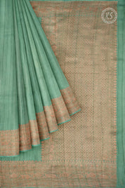 Pine Green Tussar Saree