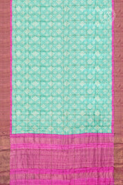 Green Tussar Saree with Pink Paavanji Border