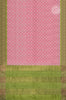 Baby Pink Floral Printed Tussar saree With Paavanji Border