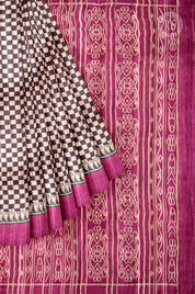 Purple Bandhani Design Tussar Saree