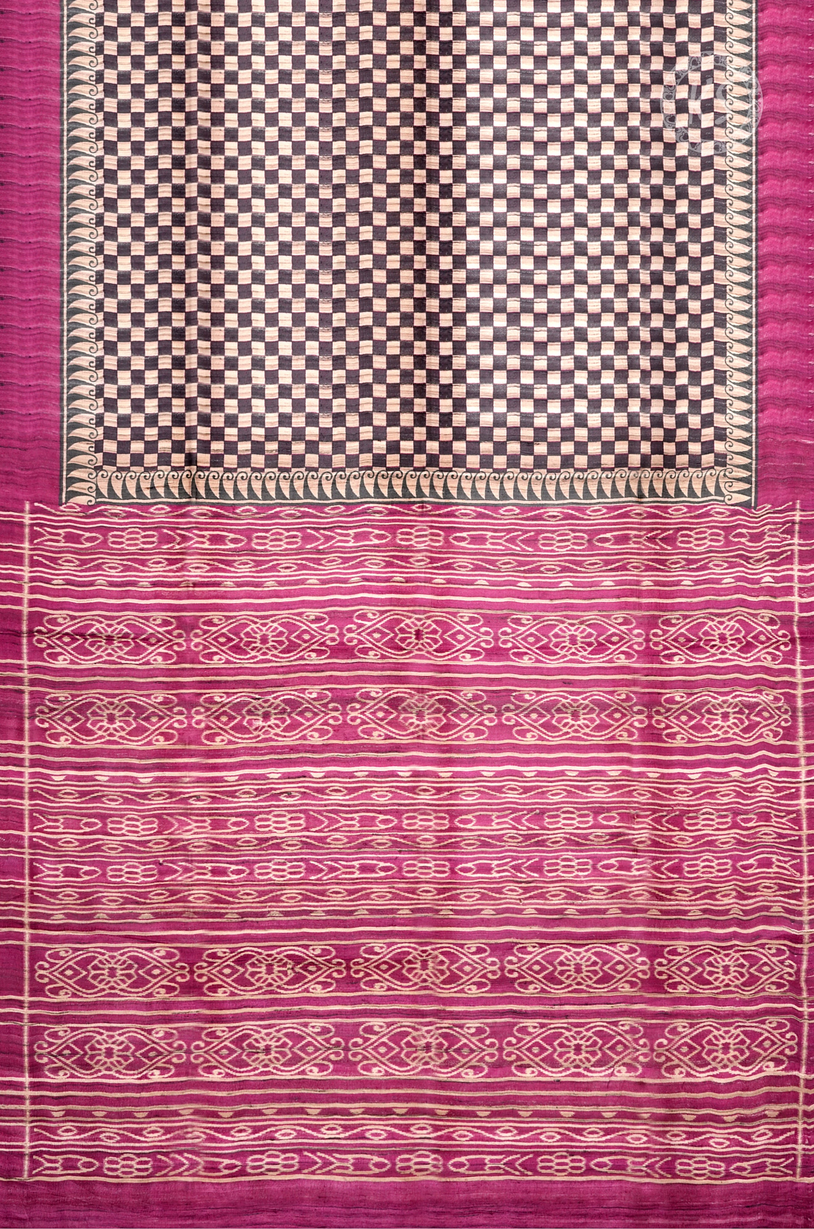 Purple Bandhani Design Tussar Saree