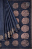 Navy Blue Tussar Saree