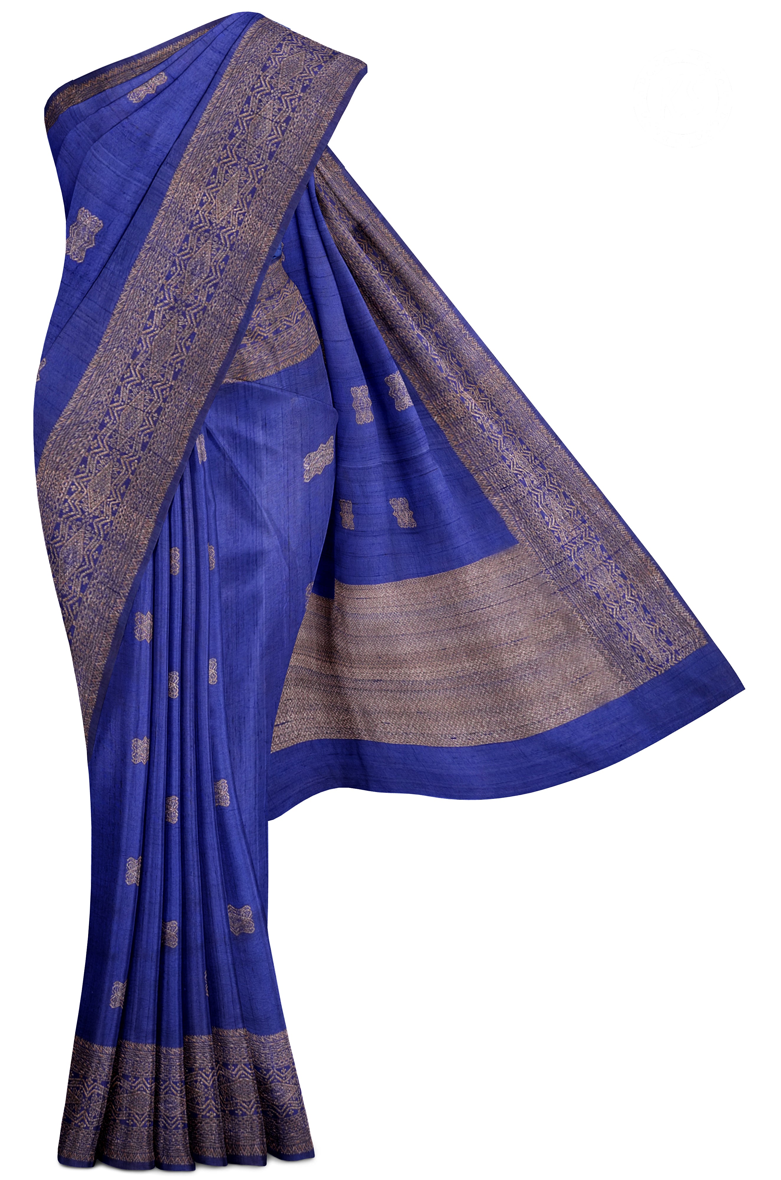 Royal Blue Tussar Saree