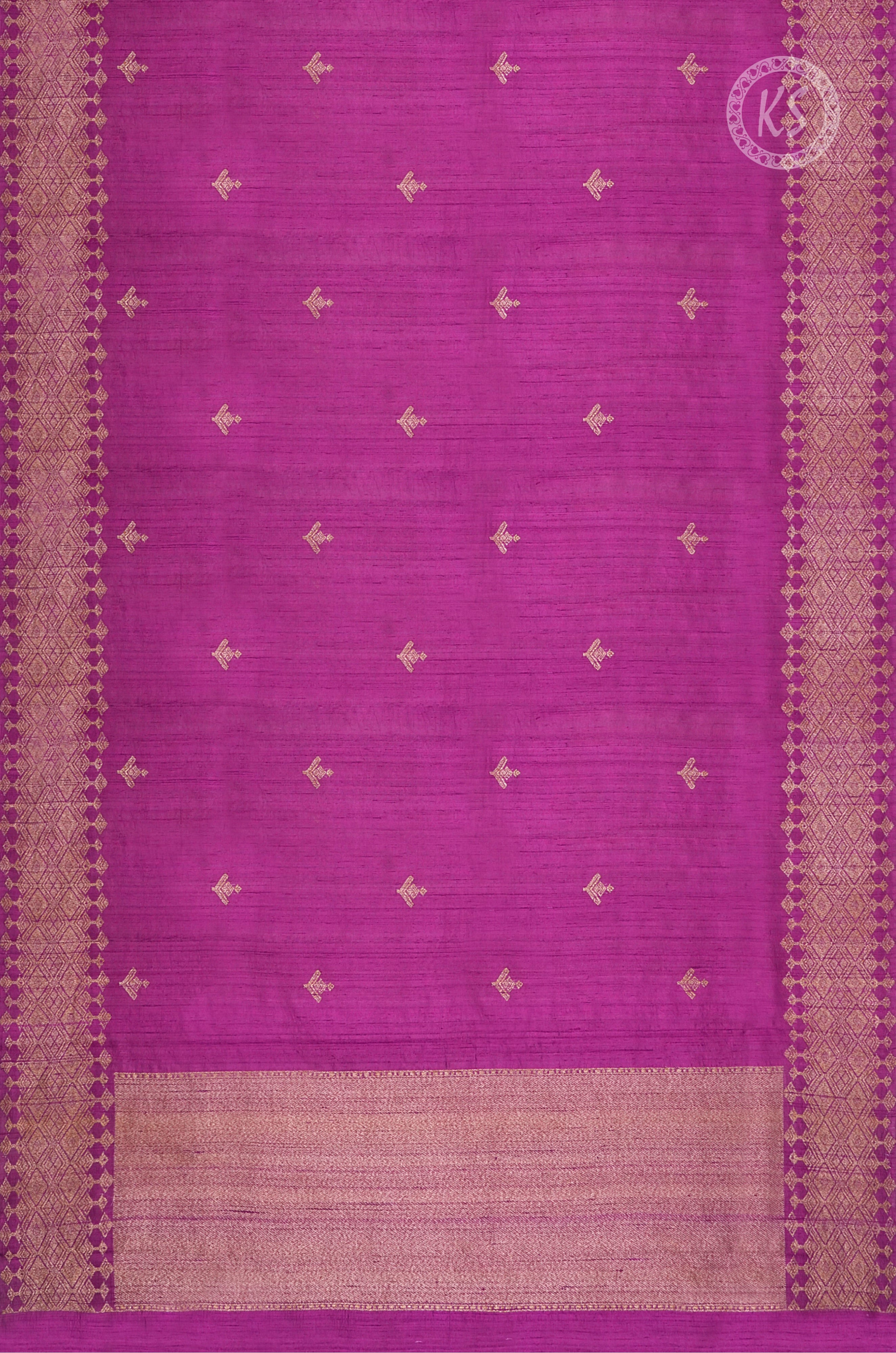 Purple Tussar Saree with butta