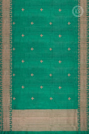 Green Tussar Saree with butta