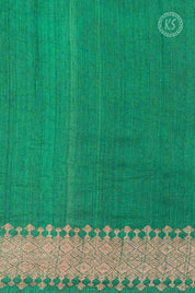 Green Tussar Saree with butta