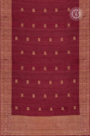 Maroon Tussar Saree