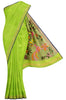 Parrot Green Tussar Saree