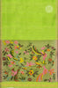 Parrot Green Tussar Saree