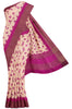 Peach Tussar Saree With Floral Design