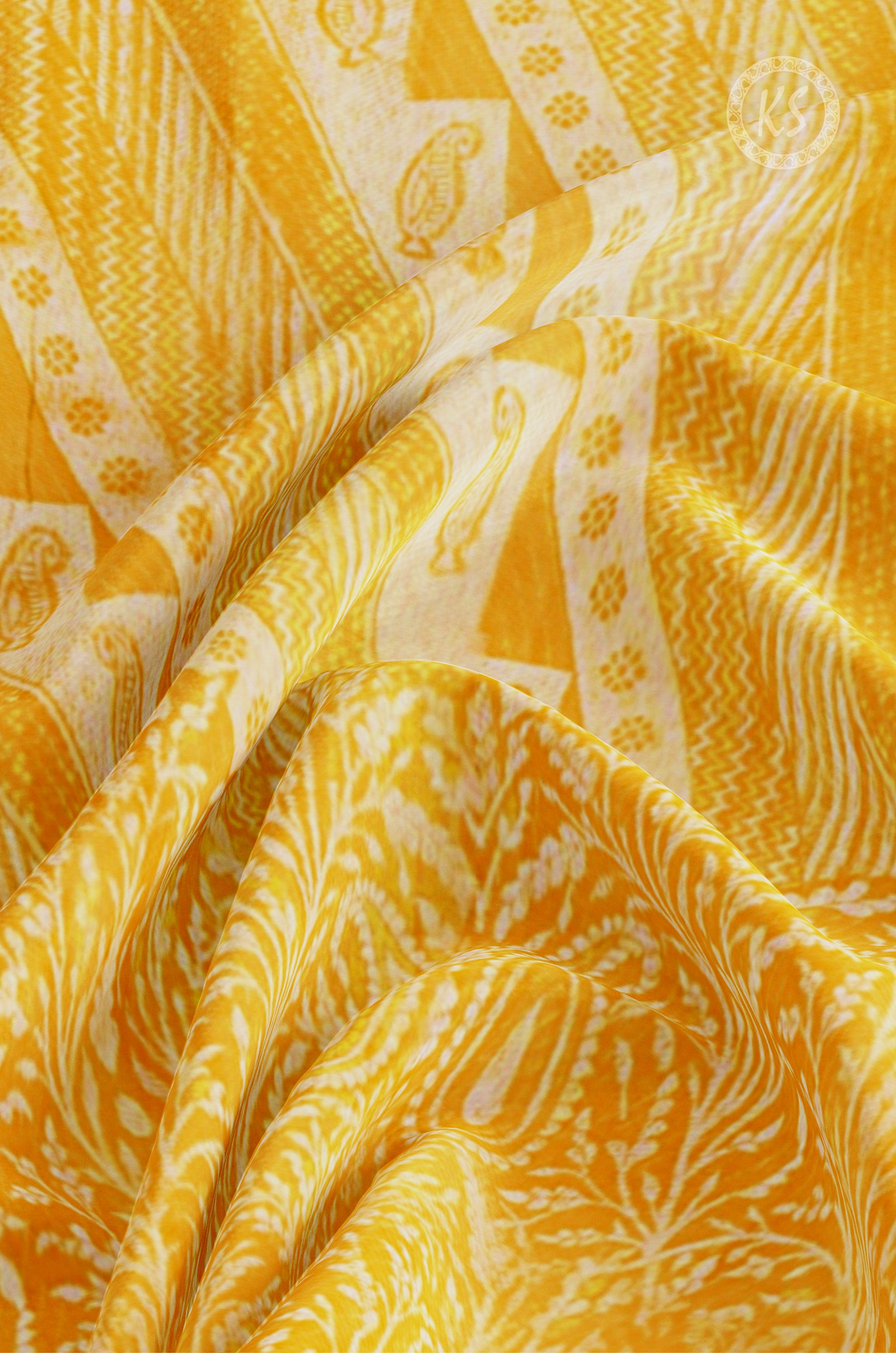 Gold Tissue Brocade Silk Saree