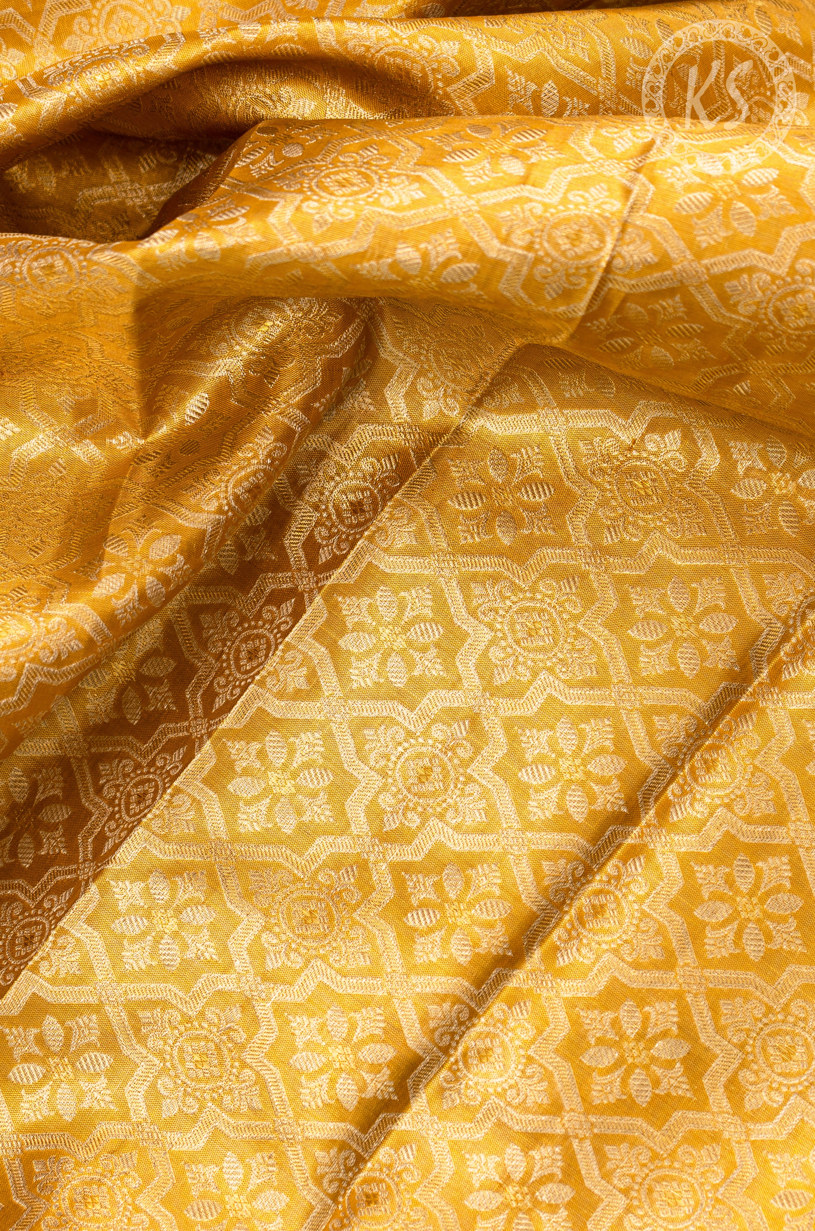 Gold Tissue Brocade Silk Saree