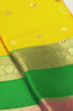 Yellow Mysore Silk Saree with Rangoli Butta