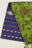 Navy Blue Soft Silk Saree with Stripe & Butta