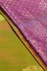 Dual Tone Mustard Yellow & Green Soft Silk Saree