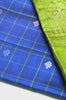 Royal Blue Checks and Floral Butta Soft Silk Saree