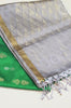 Forest Green Soft Silk Saree with Floral Butta