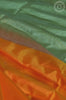 Orange Soft Silk Saree with Floral Butta