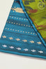 Dark Sky Blue Soft silk Saree with Stripe & Butta