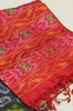 Black Pochampally Soft silk Saree